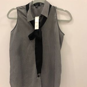 Jacob Button Up Strip Blouse XS